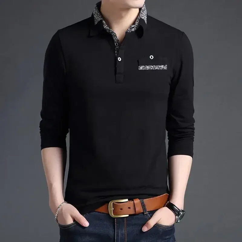 thumbnail image 1 of Ropa para hombre Jersey Top Talla grande Camiseta tipo polo para hombre Gran tamaño Blanco Botones a granel Harajuku Moda Xl Ajuste regular Algodón A, 1 of 4