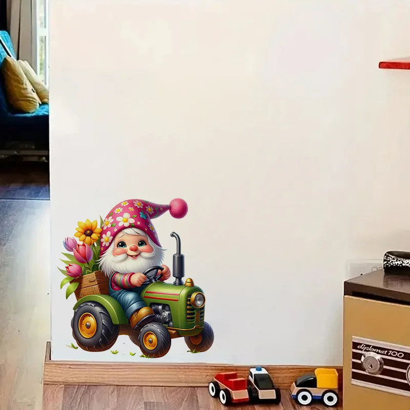 Cute Garden Gnome Sticker Water-proof Home Wall Decal Used for Wall, Bathroom, Cabinet, Door,Toilet, Car, Laptop wall stickers toilet stickers 1pc