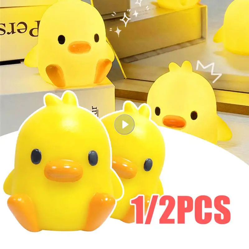 

Cute Duck Design Led Night Light Silicone Cartoon Lamp Rechargeable Patting Light Children Nightlight Kid Bedroom Decor Gifts