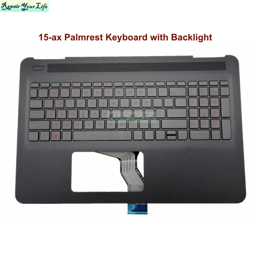Teclado Apoio de Mãos Completa Capa Superior para hp Omen 15-ax 15-ax000 Ax100 Eua fr Francês Retroiluminado Teclados 859735 905118001 Tpn-q173