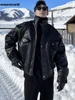 Mauroicardi Autumn Winter Waterproof Windproof Oversized Thickened Warm Black Faux Leather Jacket Men Zip Up Casual Cool Fashion 3
