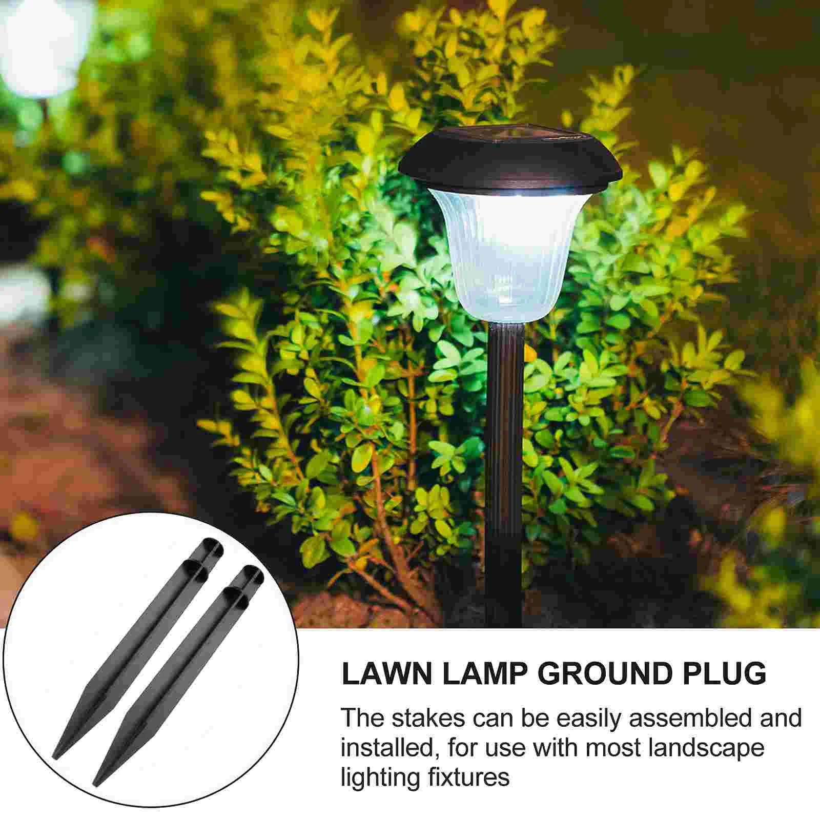 Ground Stakes Spikes Lights Light Spike Solar Landscape Lawn Replacement Garden Plug Lamp Christmas Torch Yard Holder Led