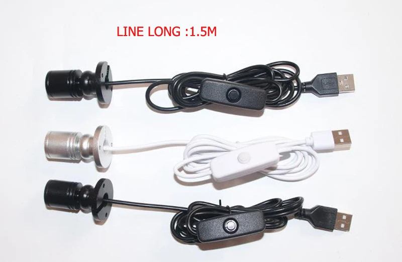 Led USB Spotlight 3W DC5V Jewelry Cabinet Showcase Counter Lamp Surface Mounted Ceiling Mini  Downlight fixture 5