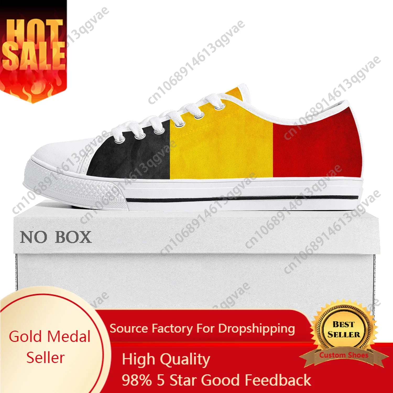 Belgian Flag Low Top High Quality Sneakers Mens Womens Teenager Canvas Sneaker Belgiam Prode Casual Couple Shoes Custom Shoe
