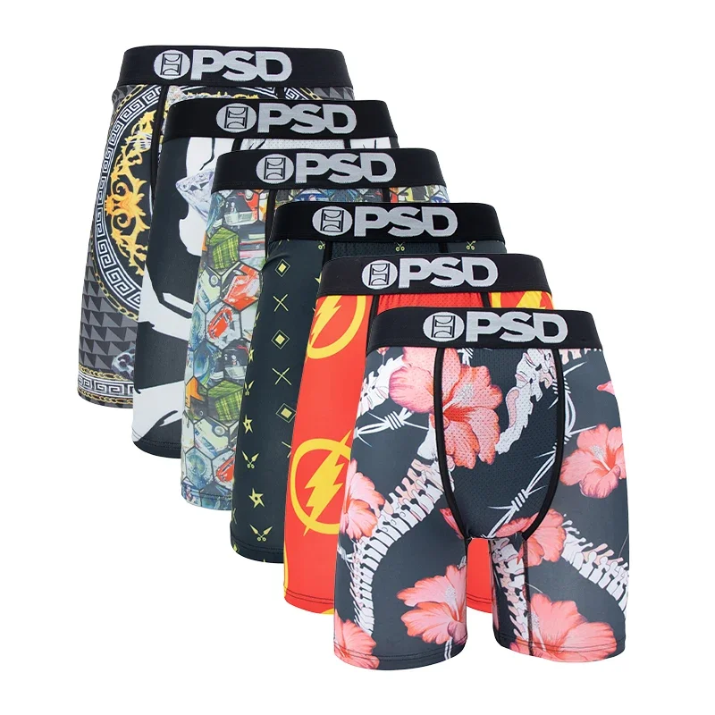 

6Pcs Fashion Print Men Underwear Boxer Cueca 2024 Male Panty Lingerie Man Underpants Panty Boxershorts Sexy Boxers Briefs S-XXL