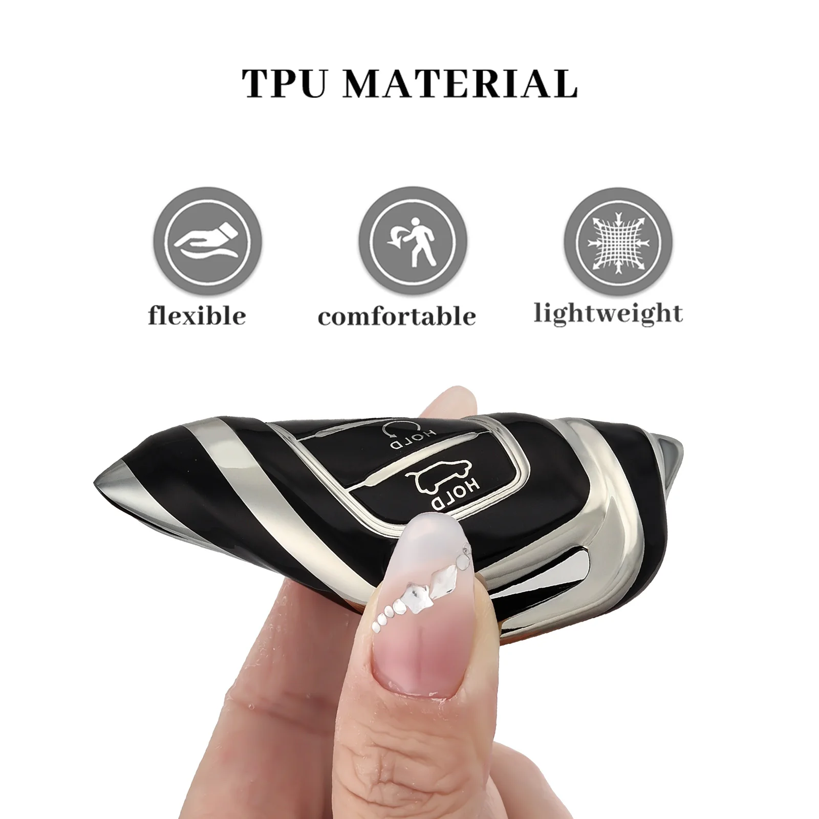 Enhanced Smart Key Fob Case Cover with 4 Buttons