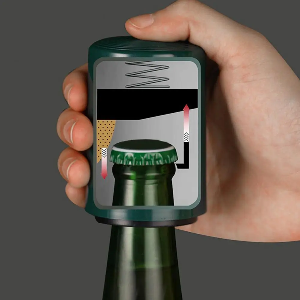 Practical Double Sided Clasp Beer Bottle Opener Press Type Open Cover Automatic Beer Opener Push Down Bottle Opening Tool