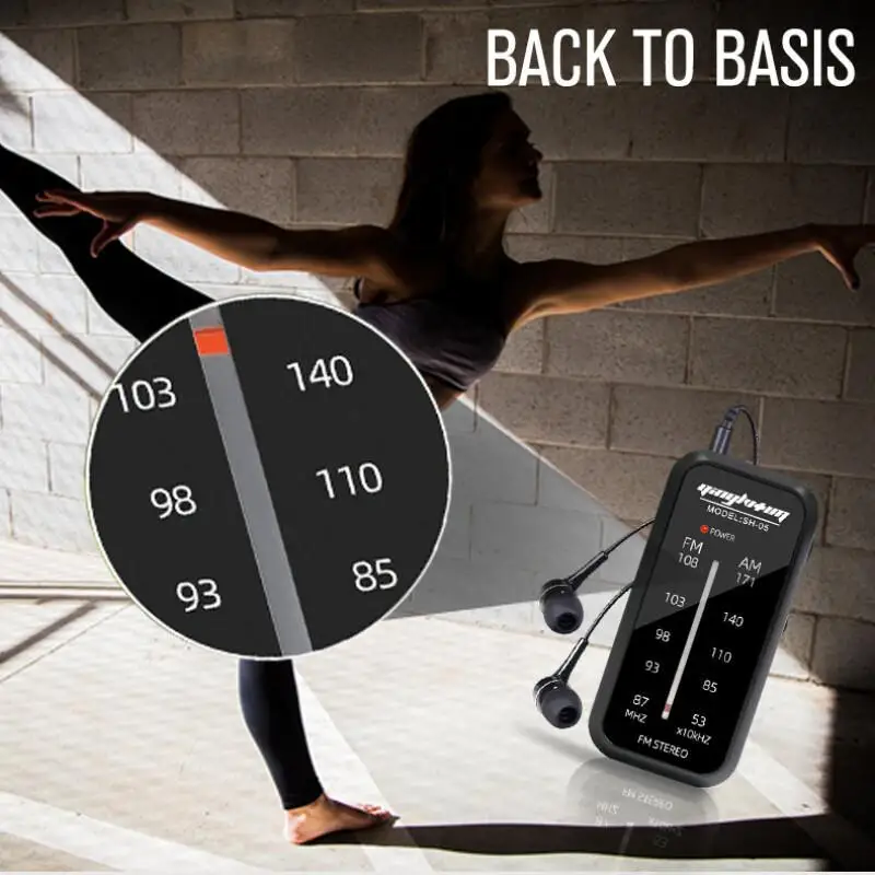 Mini Radio Portable Walkman Radios AM FM Portatil Hand Stereo Music Playe AAA Batteries with Headphones For Walking Go Hiking