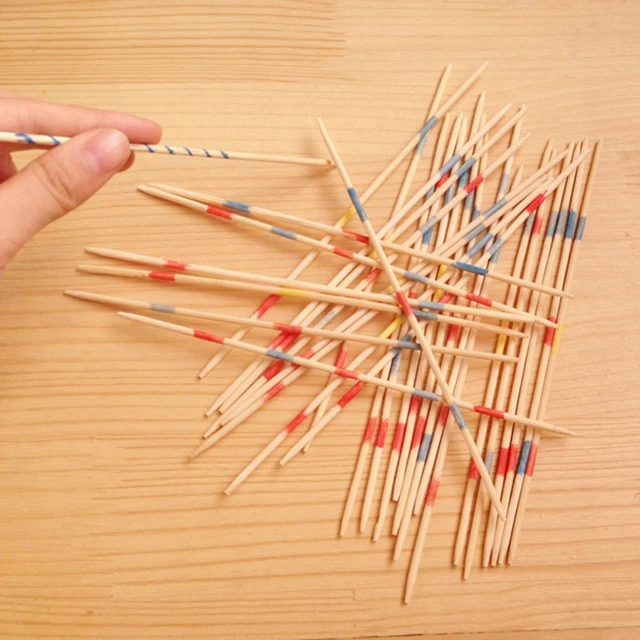 Traditional Mikado Spiel Wooden Pick Up Sticks Set Traditional Game With Box Toy 2
