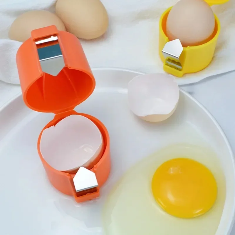1-3PCS Egg Topper Shell Cutter Beater Raw Egg Cracker Separator Filter Egg Opener Yellow/Orange/Rose red Kitchen Baking Tools