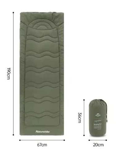 Naturehike 2024 New Camping Bed Mat Sleeping Pad Mattress for Universal Field Cot Winter Marching Supplies Army Green Portable
