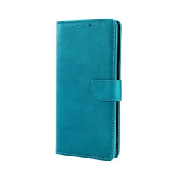 Leather Wallet Phone Case with Magnetic Buckle and Card Slots - Flip Cover Protection for Business Professionals (LIGHT BLUE)