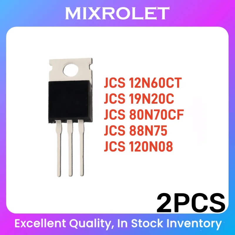 (2pcs) JCS12N60CT JCS19N20C JCS80N70CF JCS88N75 JCS120N08 MOS FET Original In Stock TO-220