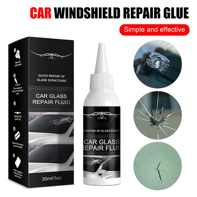 Réparation de vitre de voiture adhésif auto pare-brise fissure rayure agent  de réparation rapide colle verre liquide de réparation 50ml