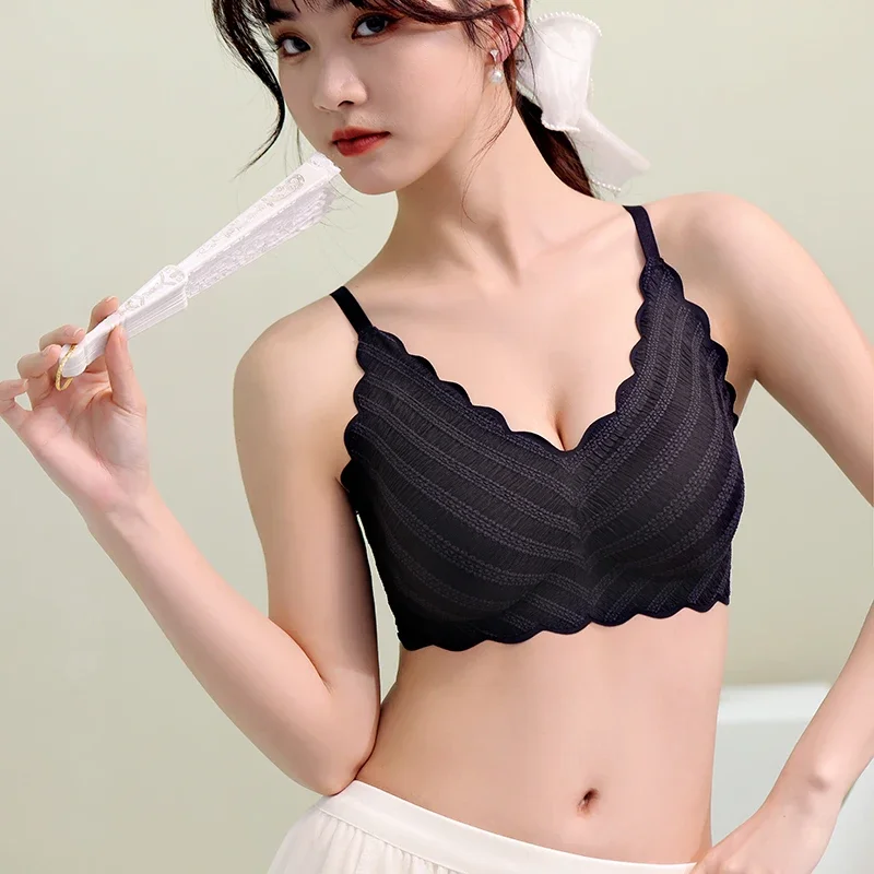

2023 бесшовное Антигравитационное женское нижнее белье, сексуальное нижнее белье, женский бюстгальтер из латекса на присосках для живой жизни, бюстгальтер с мягкими чашечками и пуш-ап