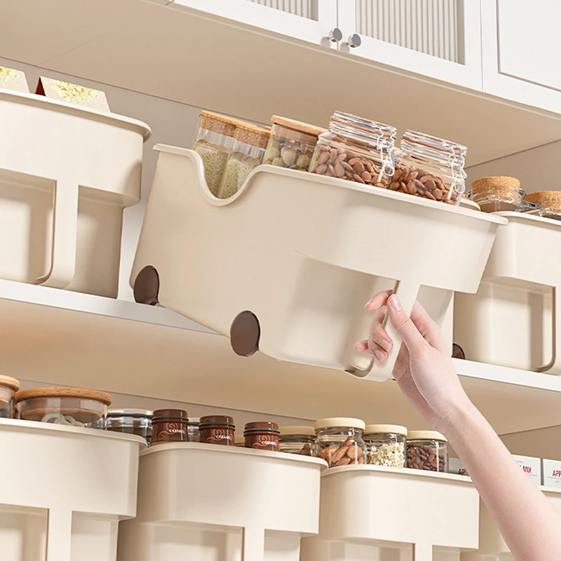 Kitchen Sundries Storage Case With Wheels Seasoning Bottle Jar Storage Container Kitchen Closet Organizer 2