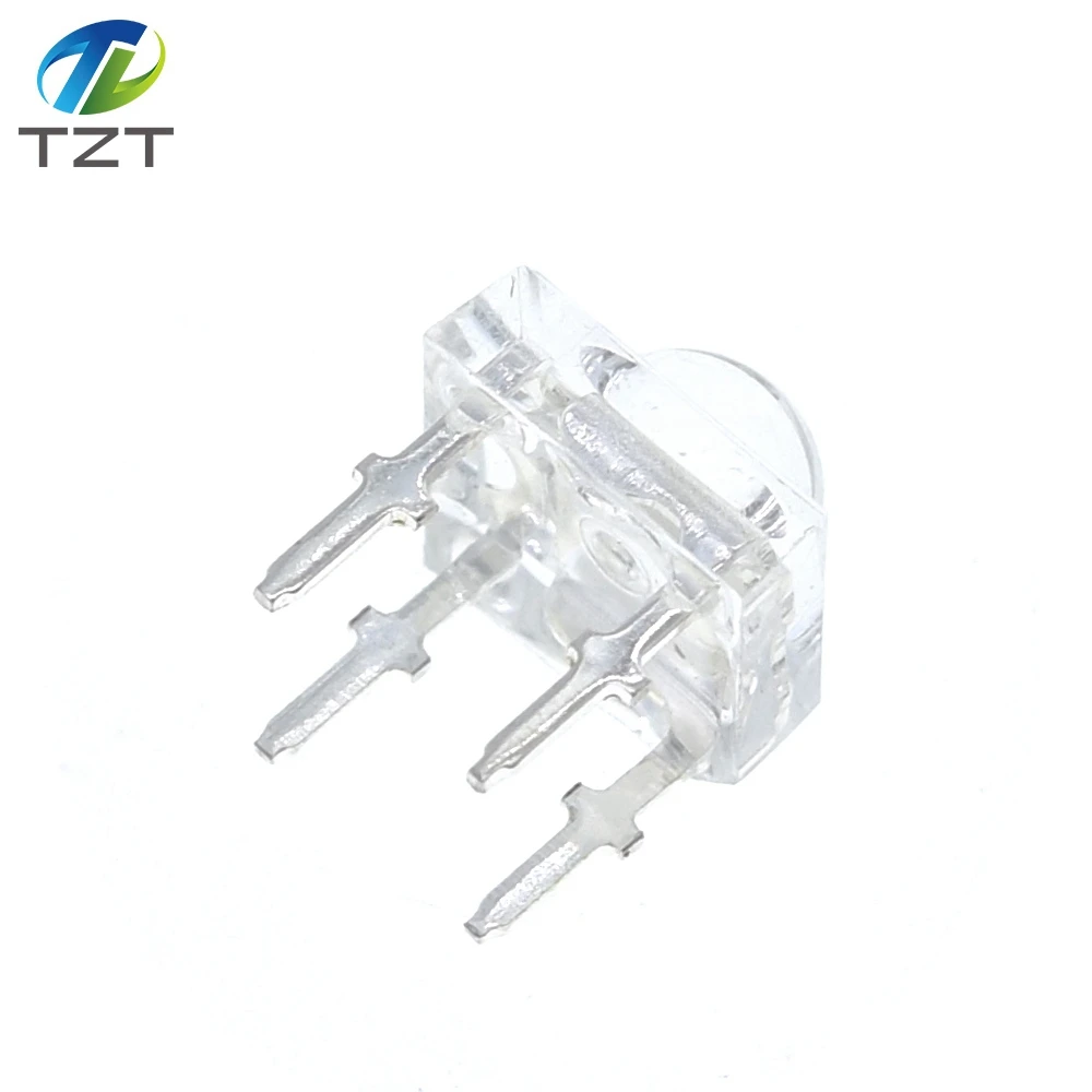 10Pcs 5mm LED Diode White Red Green Amber Clear 4-pins Piranha