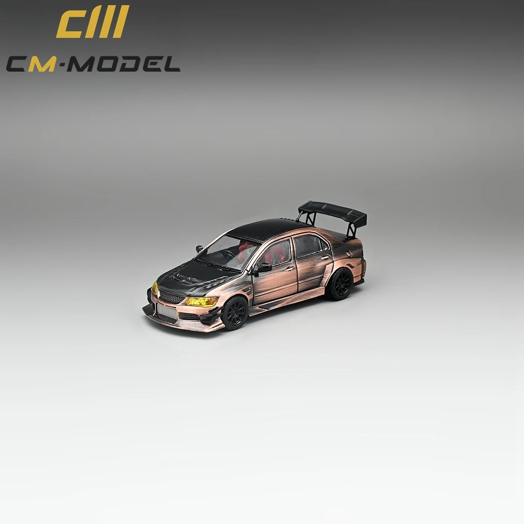 

Новинка, в наличии, CM модель 1/64 Lancer Evo IX, бронзовая углеродная версия, литье под давлением в 2023 году, коллекционная Подарочная модель автомобиля в масштабе