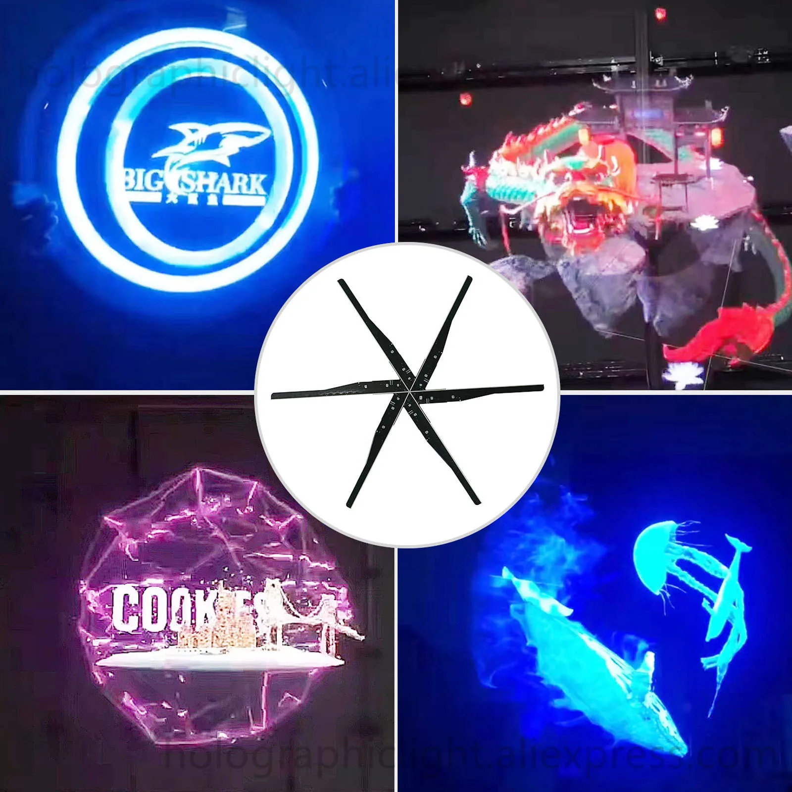 3D Fan Hologram Projector Lights LED Holographic Advertising Lamp Remote  Desktop AD Light Type-C USB Power Support Image Video - AliExpress