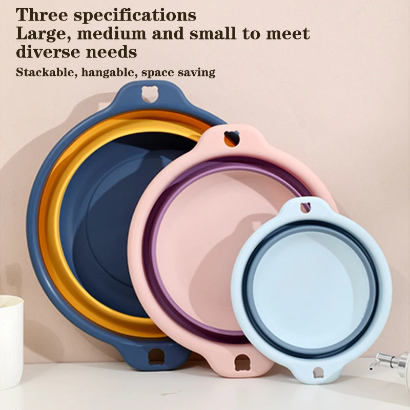 Portable Foldable Laundry Basin Plastic Travel Folding Wash Basin Safe Durable Foldable Wash Basin Bathroom Household Supplies
