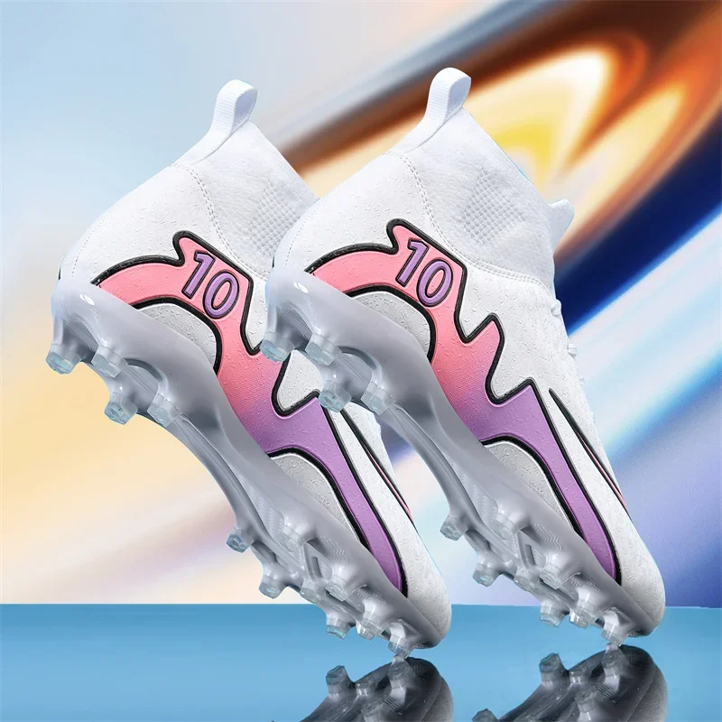 Elite High-Performance Unisex Football Boots – Enhanced Traction & Ankle Support for Turf & Indoor Play