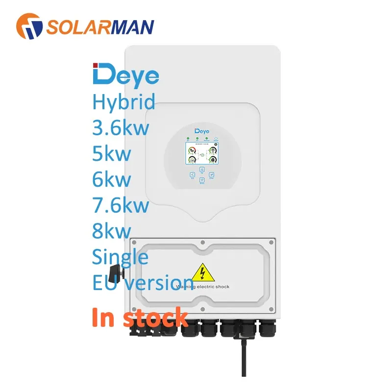 Deye On Grid E Off Grid Inverter Sun 3.6Kw 5Kw 6Kw 7.6Kw 8Kw Sg05Lp1-Eu Inverter Solare Ibrido Deye Monofase Standard