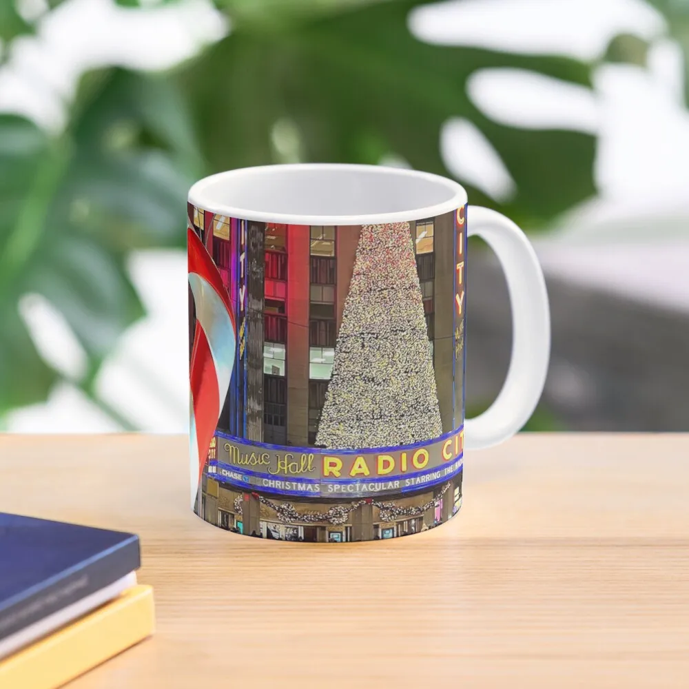 

Radio City Music Hall Christmas Holiday Lights, located in NYC Coffee Mug Cups Ands Breakfast Mixer Glasses Mug