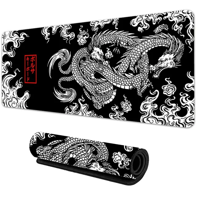 Japanese Dragon Large Gaming Mousepad XXL Keyboard Gamer Mouse Pad on The Table Speed Desk Mat Anime 900x400 700X300 Mouse Mats 2
