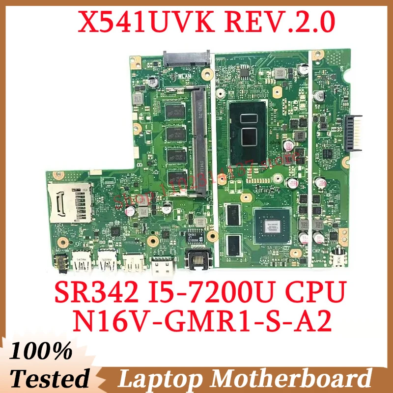 

Материнская плата для ASUS X541UVK REV.2.0 W/SR342 I5-7200U CPU, системная плата N16V-GMR1-S-A2 920MX, материнская плата для ноутбука, ОЗУ 8 ГБ, 100% Протестировано, работает хорошо