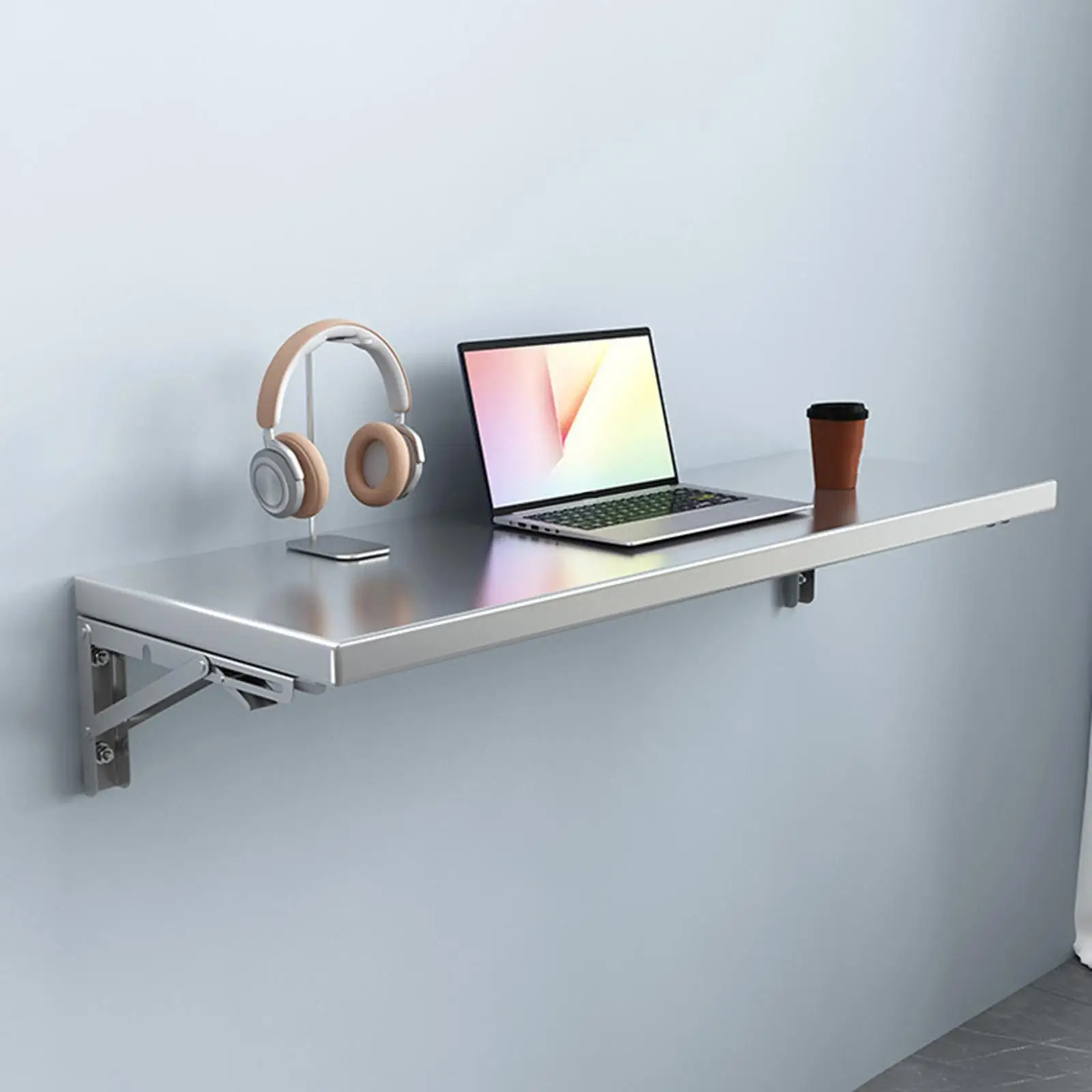 Drop Down Folding Concession Shelf Floating Shelf Home Food Stand Serving for Dining Room Utility Room Hotel Food Truck
