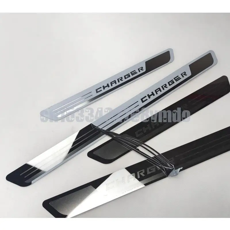 רכב סטיילינג עבור דודג 'מטען 2011-2017 2018 2019 2020 2021 דלת אדן שפשוף צלחת מדבקת סף דוושת בר משמרות אבזרים