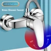 150MM Rainfall Thermostat Bathroom Shower Faucet Set Handheld Booster Showerhead Wall Mounted Brass Bath Hot & Cold Mixer Taps 3