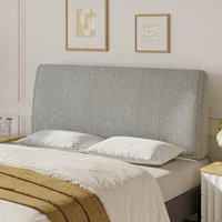 Linen-Textured Modern Headboard for Full-Size Beds, Sleek and Stylish Bedroom Upgrade 4