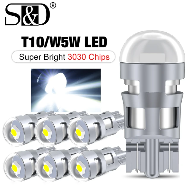 6pcs W5w Led T10 Led Canbus 168 194 Led Bulb 24smd Car Side Marker Light  License Plate Lamp White Blue Yellow Red Pink 12v 6000k - Signal Lamp -  AliExpress