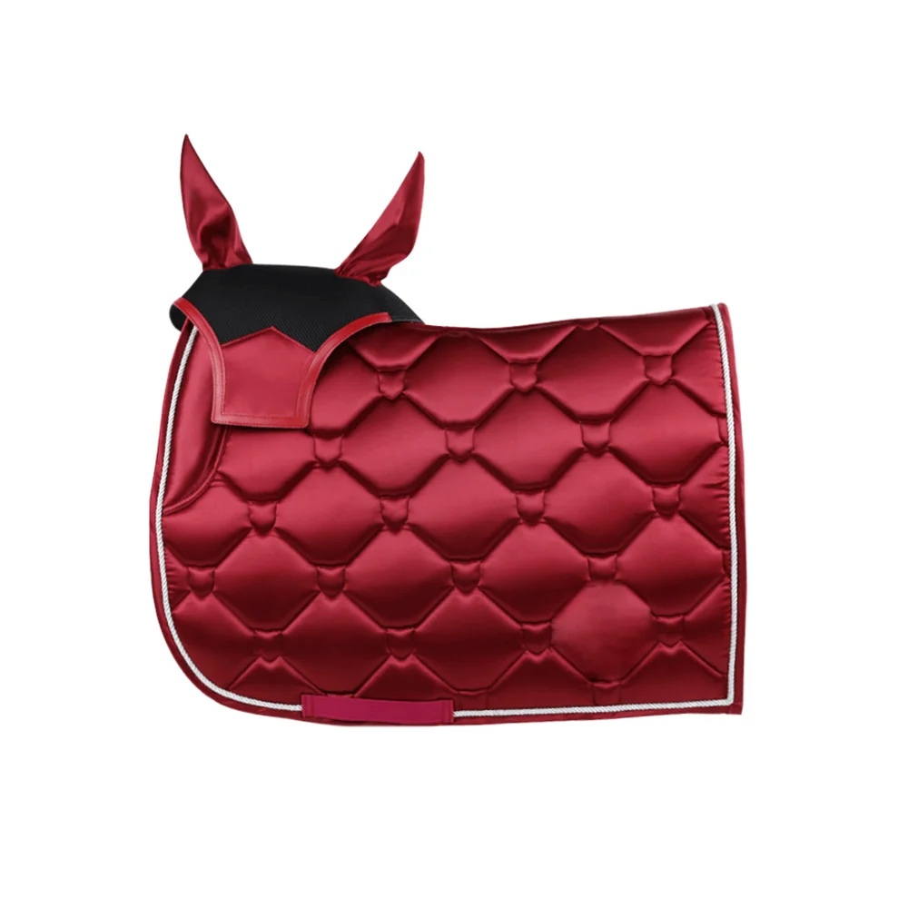 Satin Saddle Pad for Eequestrian, Professional jumping Horse