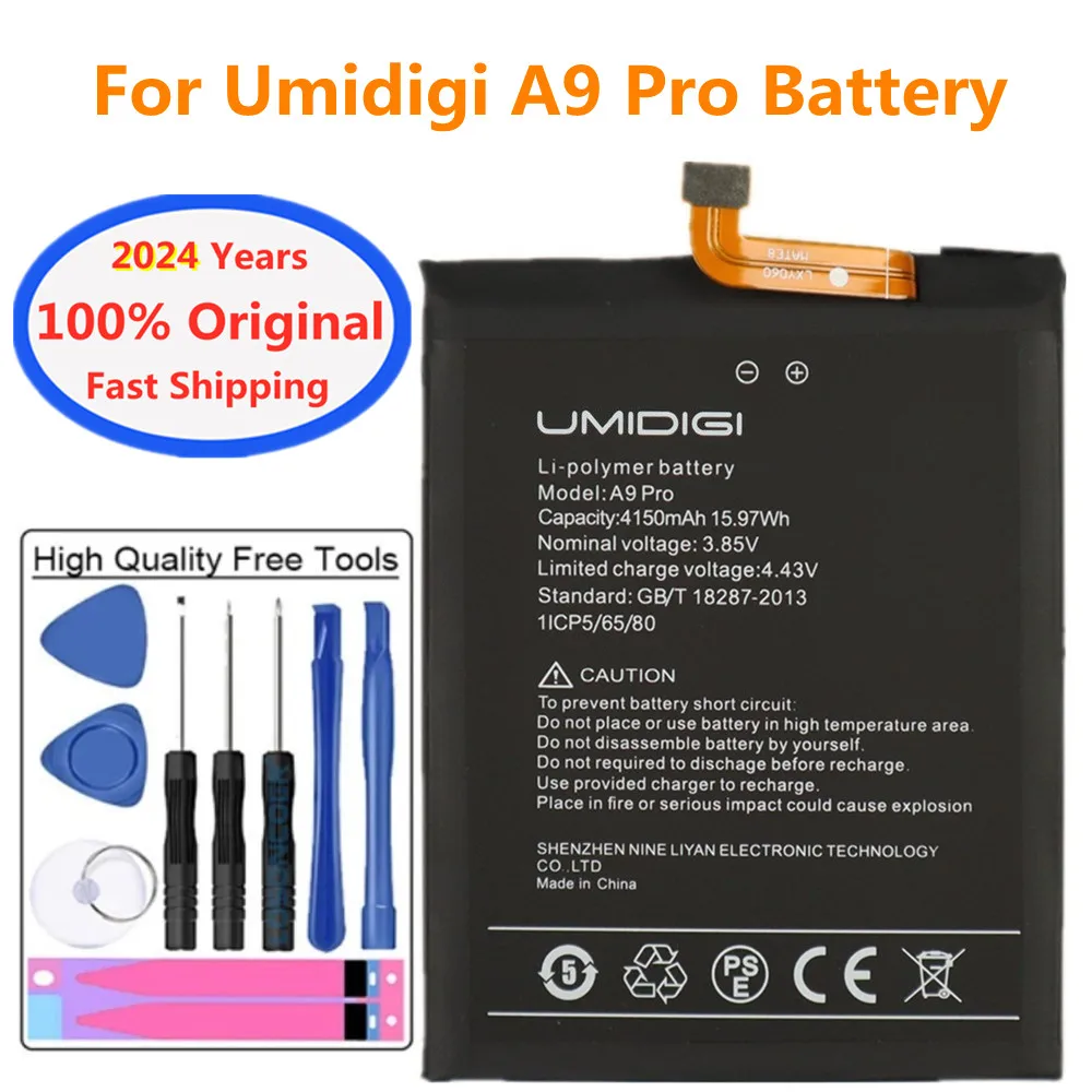 

2024 years High Quality Original A 9 PRO Battery For UMI Umidigi A9 Pro A9Pro 4150mAh Phone Replacement Bateria Batteries +Tools