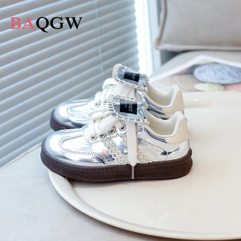 Children Boys Girls Leopard Horse Hair German Trainer Genuine Leather Sneakers Toddler Kid Light Breathable Sports Running Shoes 3