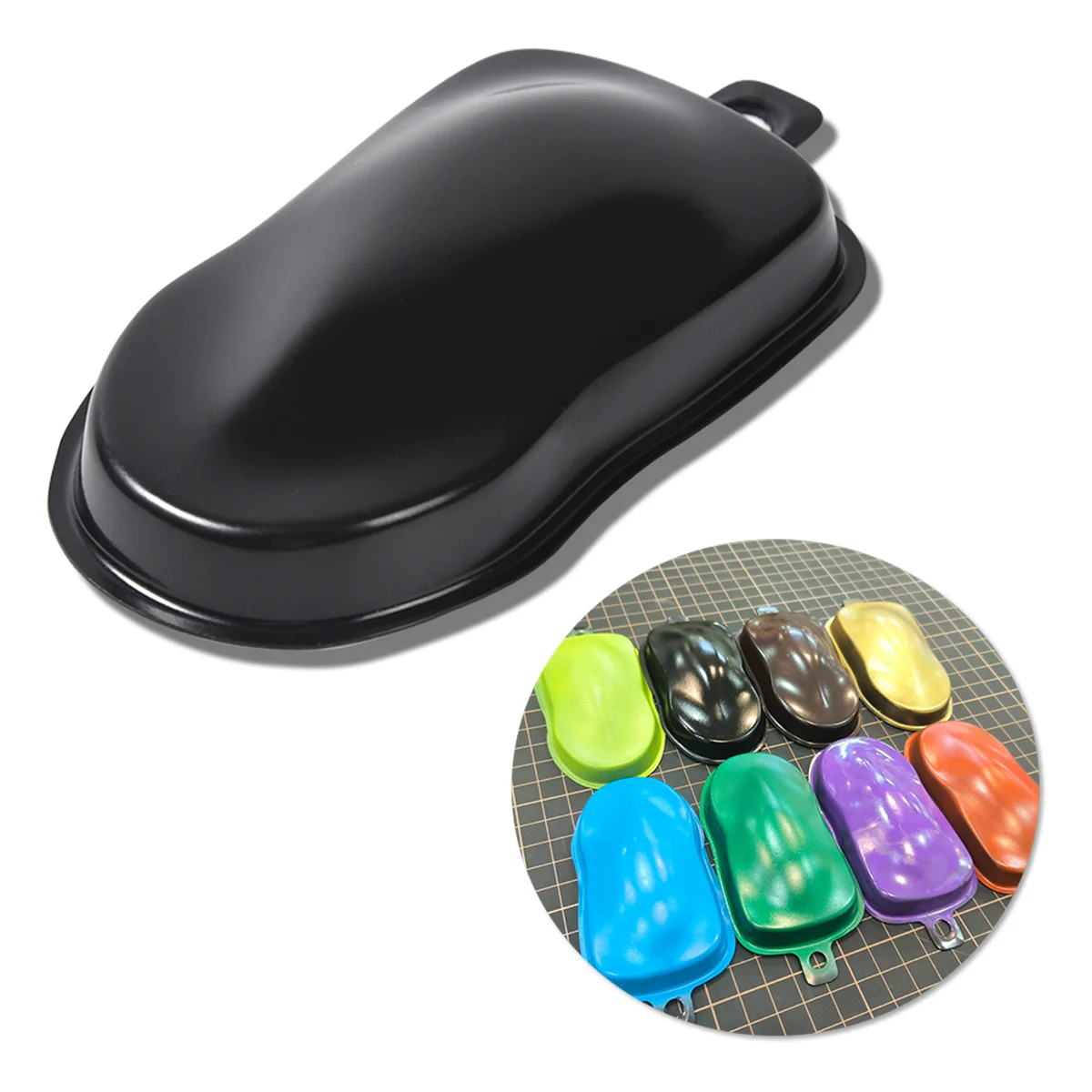 OPHIR 30pcs Plastic Speed Shape Color Display Model 5x9cm Plastic Model Car Color Paint Testing Black & White for Choose AC060
