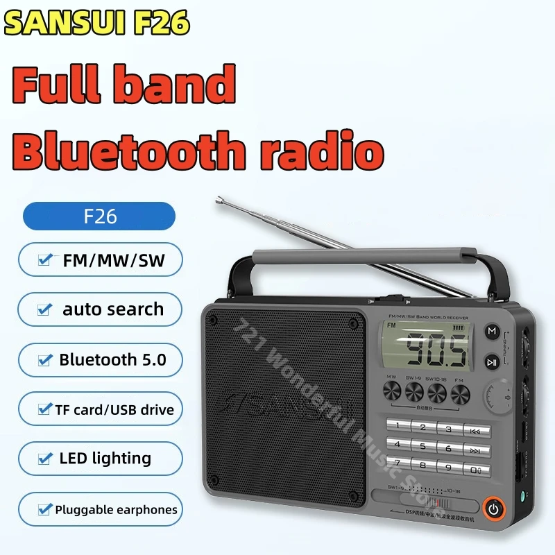 

SANSUI F26 многофункциональная Bluetooth-Колонка для пожилых людей