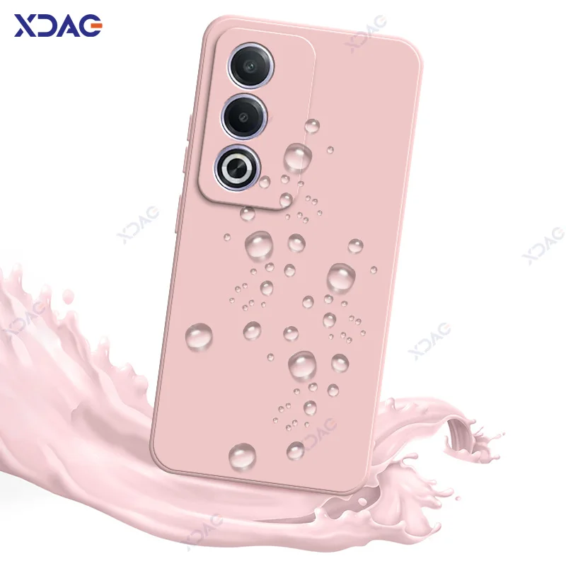 Luxury Dual Liner Shockproof Phone Case with Square Liquid Design