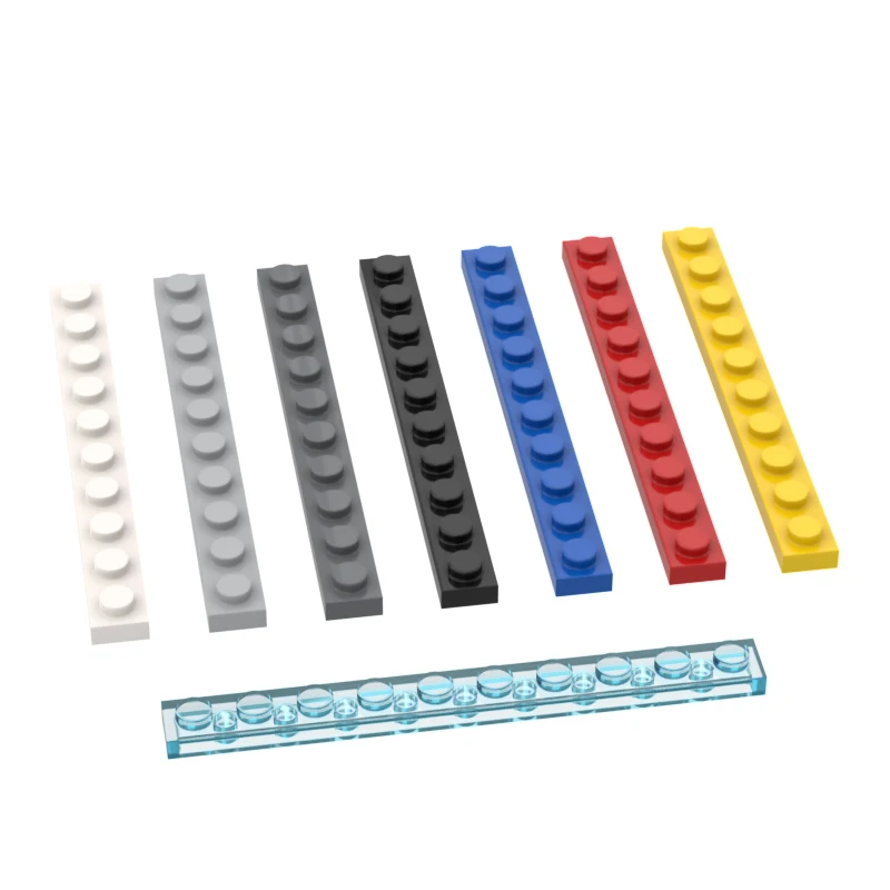 10pcs MOC Compatible Assembles Particles 4477 Plate 1 x 10 Building Blocks DIY Educational High-Tech Spare Toys