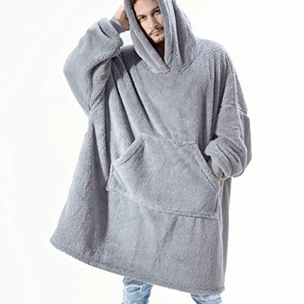 Unisex Fleece Hooded Coat Autumn Winter