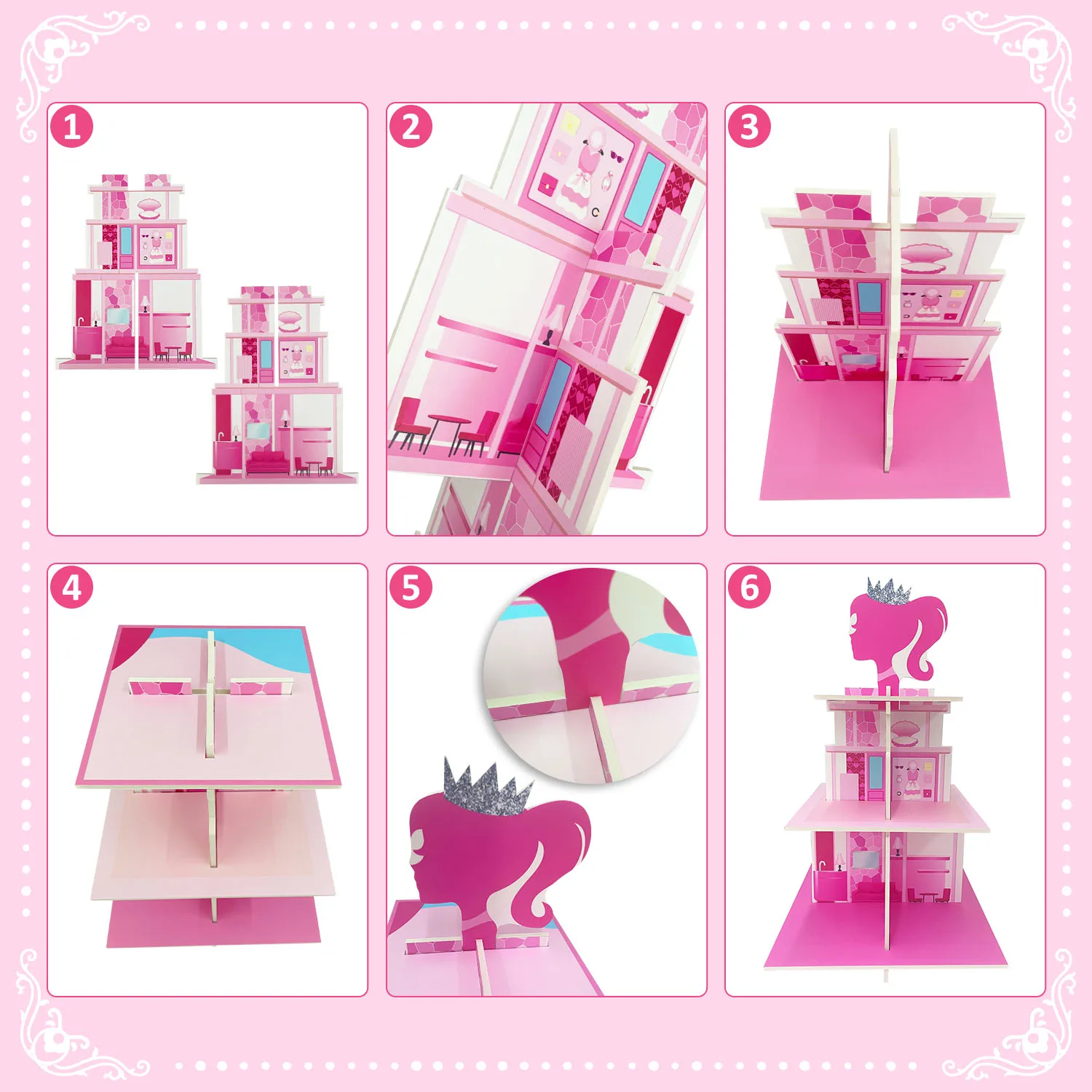 Pink Princess Cupcake Stand 3