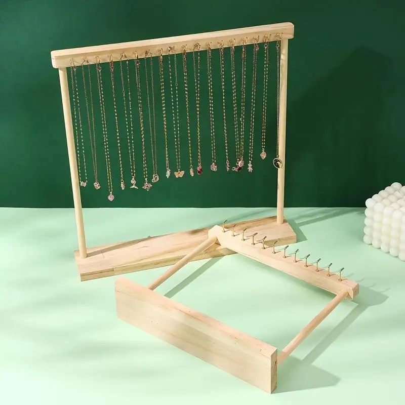 1pc Large Beautiful Practical Pendant Display Stand, Necklace Holder Organizer, Double Sided Solid Jewelry Display Frame, Home