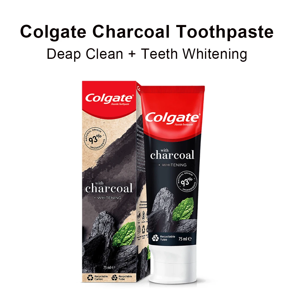 Colgate Charcoal Toothpaste Advanced White Total Activated Strong Teeth