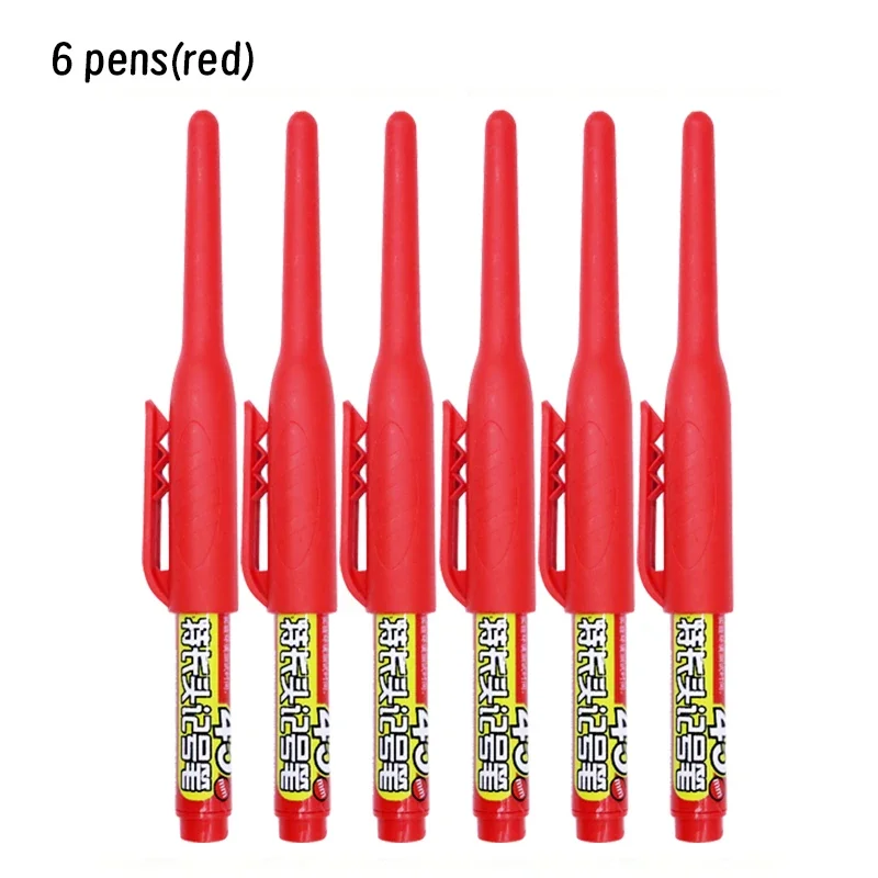 Waterproof Long Nib Deep Hole Marker Pen for Woodworking - Black/Blue/Red Ink
