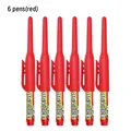 6 pens red