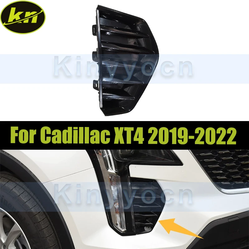 Front Bumper Fog Light Grille Fog Cover For Cadillac XT4-Lamp Cover Bezel Replacement