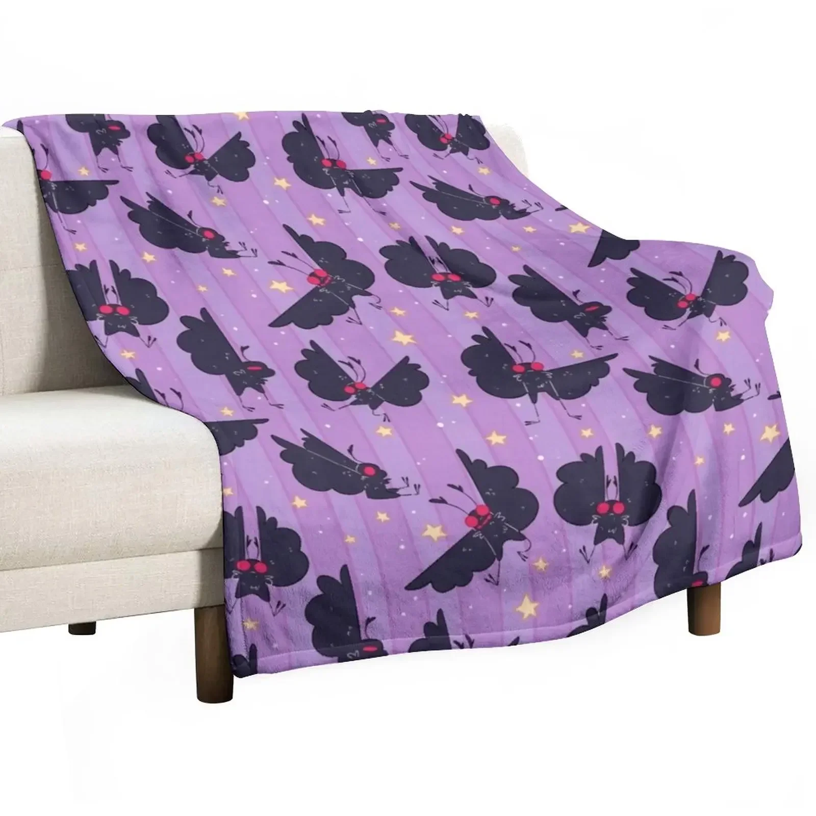 

mothman stripes and stuffs Throw Blanket Luxury Brand Furry bed plaid Blankets