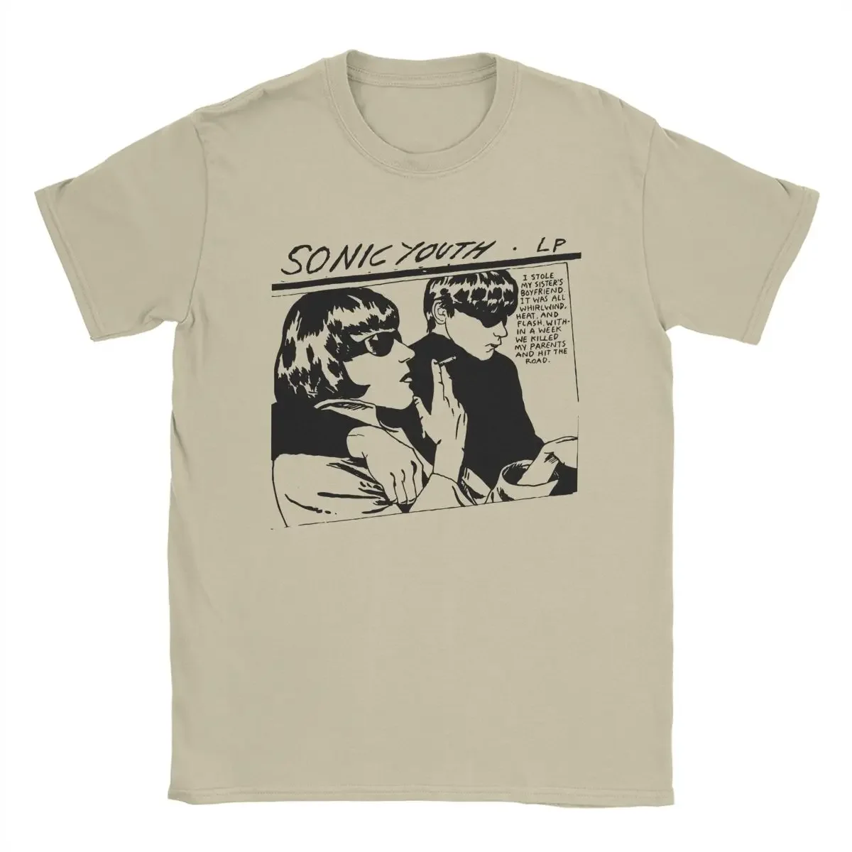 thumbnail image 1 of Ropa de regalo de cumpleaños de manga corta, camisetas de gran tamaño para parejas, Sonic Youth, camisetas para hombres, banda de música, divertida camiseta de algodón puro, nueva, 1 of 4